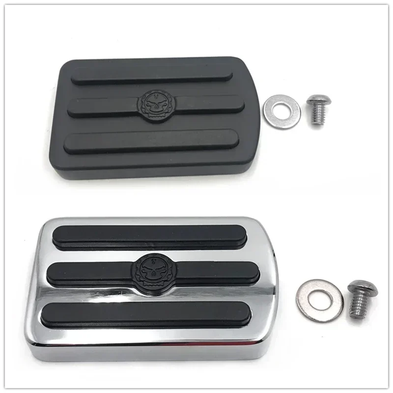 Motorcycle Gear Skull Large Brake Pedal Pad for Harley 12-later Dyna FLD, '86-later FL Softail and '80-later Touring Models