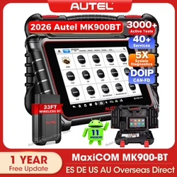 2026 Newest MaxiCOM MK900BT Car Diagnostic Tools Bidirectional Scanner, CAN FD&DoIP, 40+ Services upgraded Of MK808S MK808BT PRO