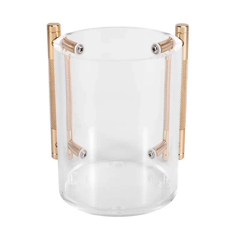 손 세척 컵 아크릴 원형 세척 컵 두 개의 금속 손잡이가 있는 유대교 기도용 세척 컵 선물