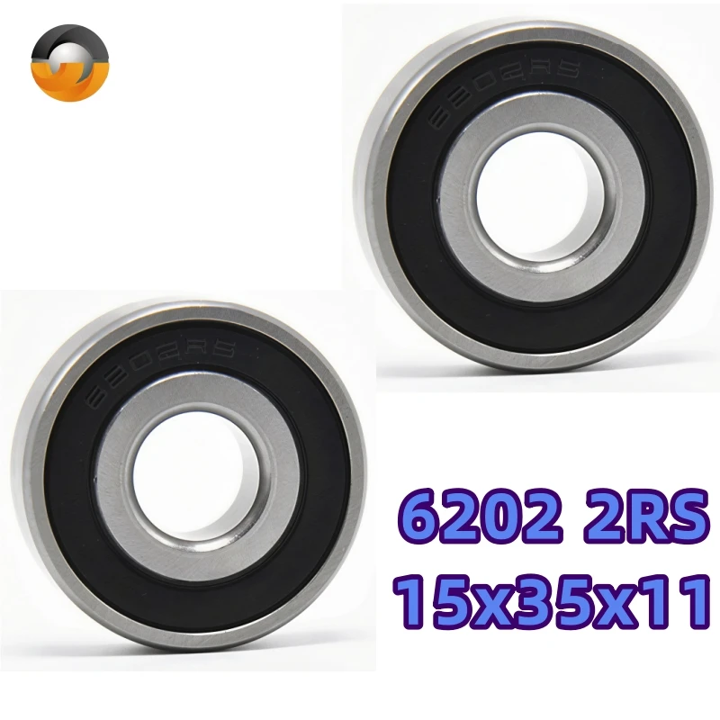 Rodamiento 6202RS ABEC-7 (2 Piezas) 15*35*11 mm, Rodamientos de Bolas de Ranura Profunda 6202 2RS, 180202 RS 6202 2RS, Calidad EMQ