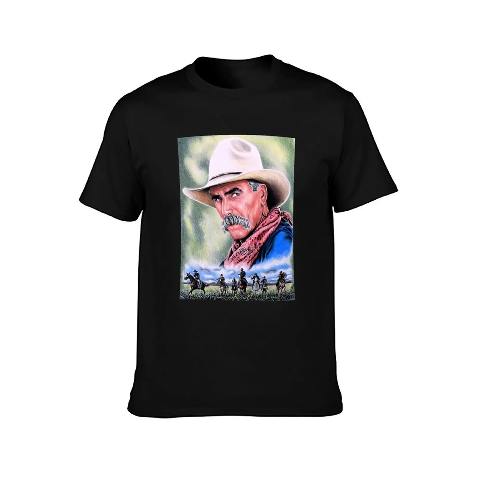 Sam Elliot Actor Received Many National Awards Golden Globe Academy Cowboy Music T-Shirt Fashion Letter Print T-Shirt
