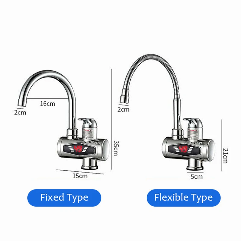 Imagem -06 - Torneira de Aquecedor de Água sem Tanque Elétrico Torneira Instantânea de Aquecimento Quente e Frio Display Digital Led Cozinha 3000w