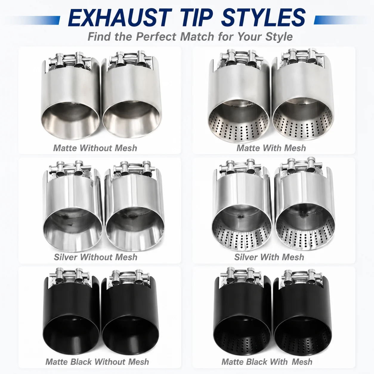 2pcs/lot Exhaust Tip For BMW 3 Series G20 G21 Exhaust Pipe Tailpipe 320d 330i 330e 320i Muffler Tip Nozzle Directly Plug Exhaust view 3