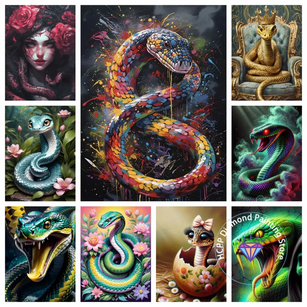 Cobra Schlange Diamant Malerei Kit 5D DIY Cartoon Diamant Stickerei Kreuz Stickerei handgemachte Kunst Mighty Geschenk Home Dekoration