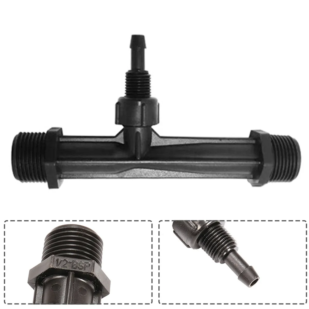 1/2 Inch Venturi Fertilizer Injector Device for Agriculture Sturdy Engineering Plastic Compact Design for Efficient Use