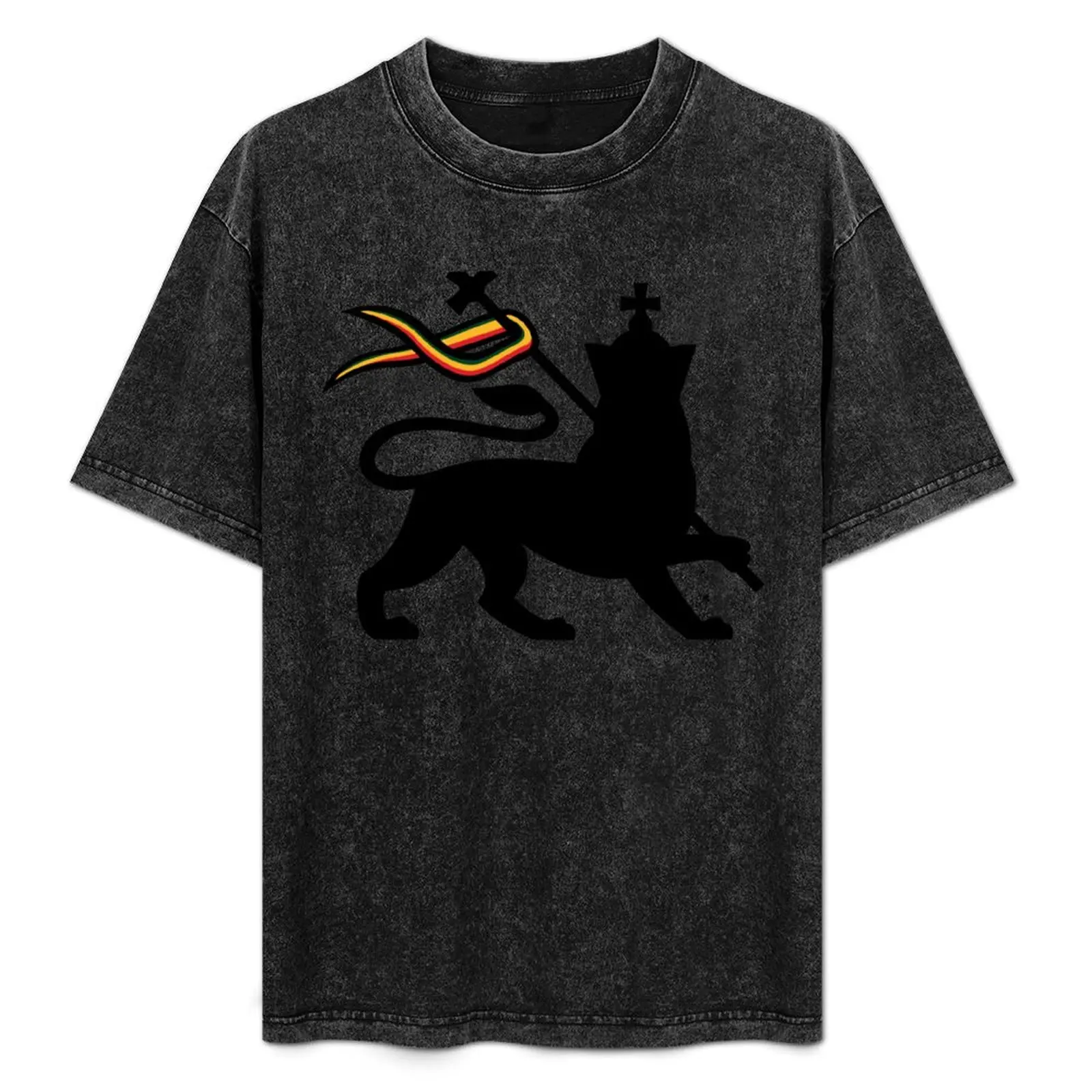 Conquering Rasta Lion T-Shirt Basic Daily Outfit Tee-shirt à manches courtes