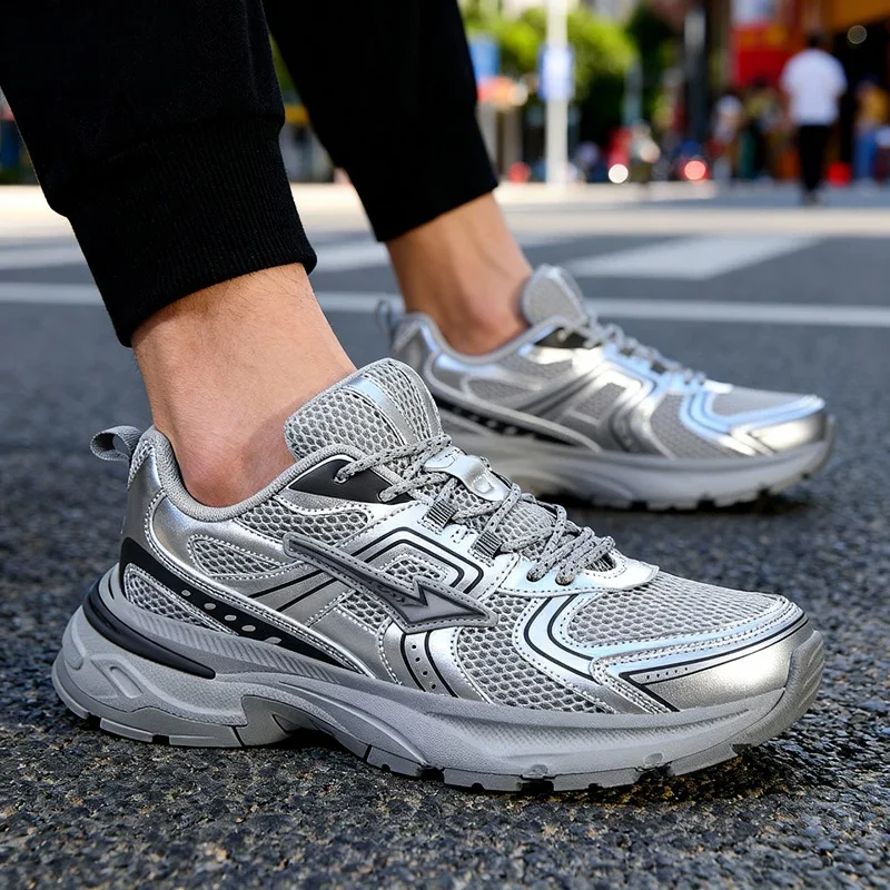 Retro-Sportschuhe, Gummisohle, rutschfest, zum Joggen, Laufen, verschleißfest, modische Fitness-Schuhe für Herren und Damen – Detail 5