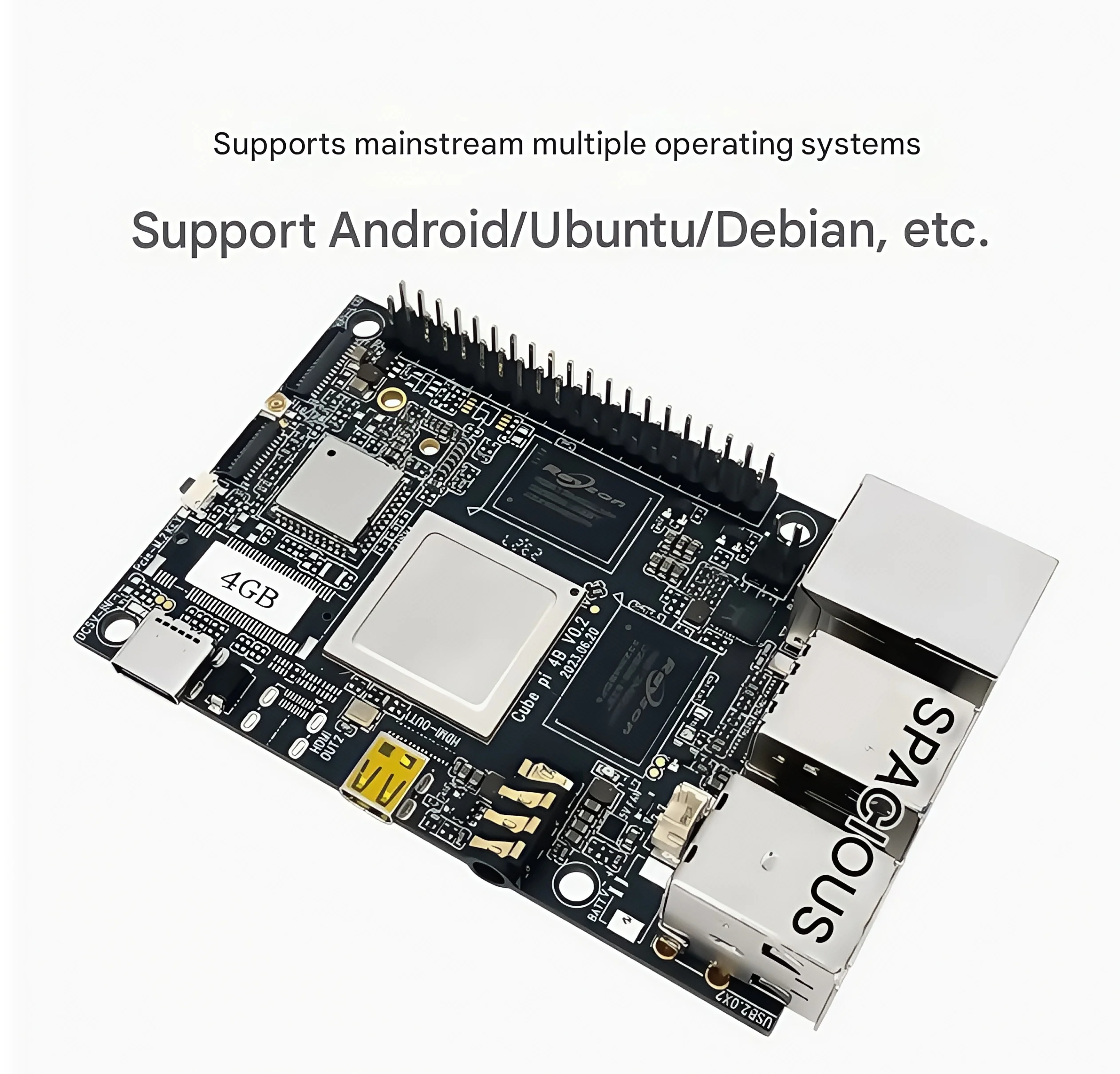 NYWuKong Pi 4B IoT-Entwicklungsboard Kompatibel mit Raspberry Pi 3B Sechs-Kern-Gigabit-ARM-Entwicklungsboard