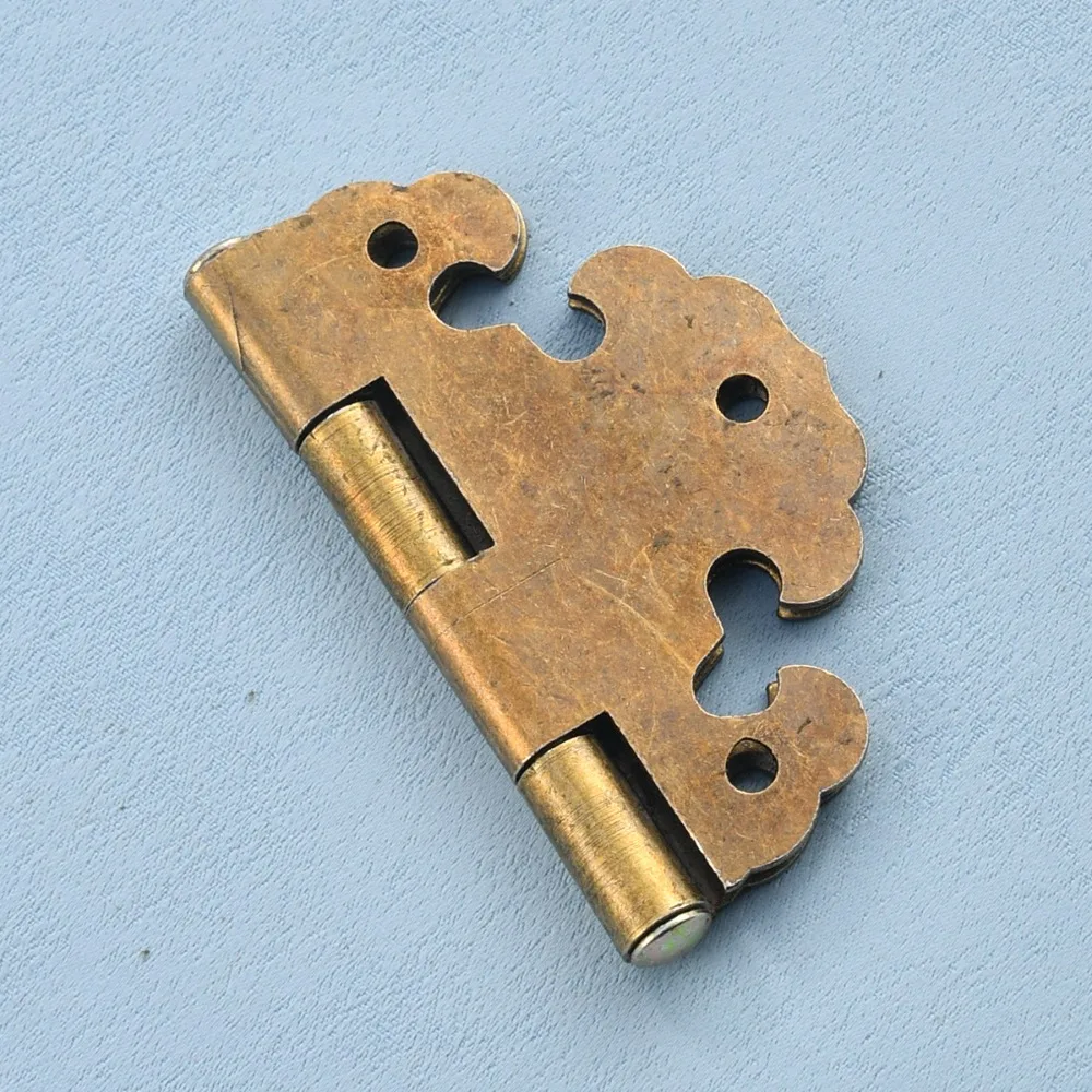 6pc Antique Bronze Furniture Hinges Jewelry Box Decorative Hinges Vintage Wooden Cases Jewelry Boxes Cabinets hardware fittings