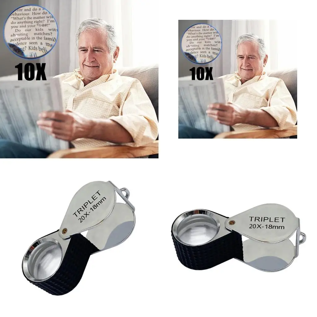 

Увеличительное стекло, 10-кратная лупа, увеличительная линза, инспекционная лупа, складная, высокое качество