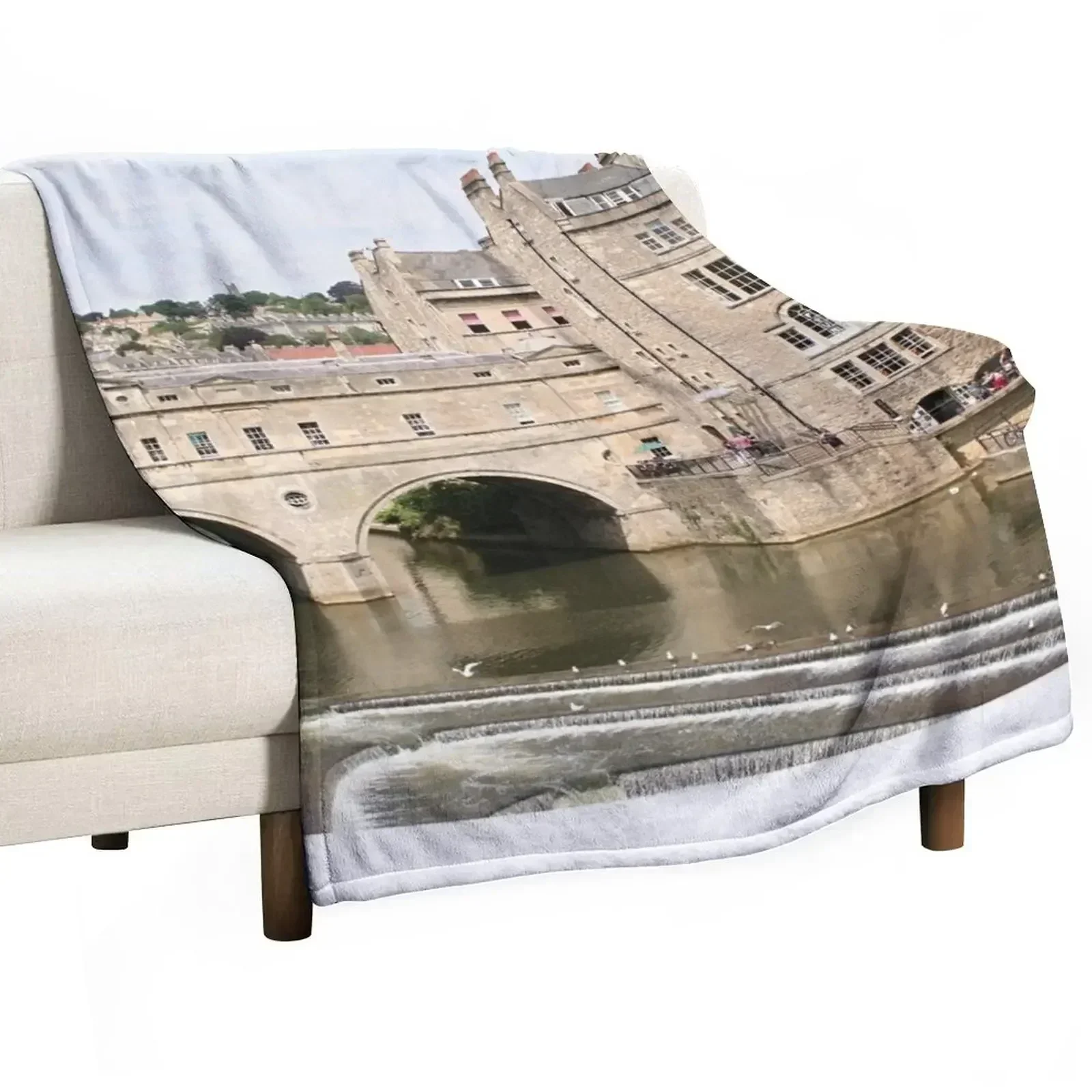 Pulteney Bridge, Avon River, Bath, England Throw Blanket Loose Sofas Luxury Brand Thin Soft Plaid Blankets