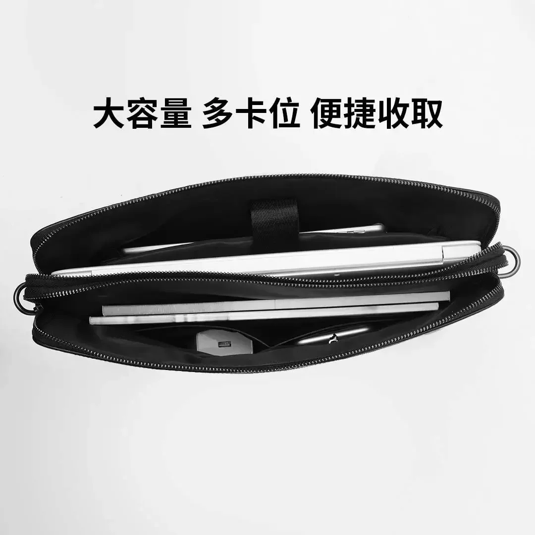 New Xiaomi TANJIEZHE Cowhide Genuine Leather Briefcase Shoulder Messenger Bags Men's Bag's Briefcase Office Business Handbag