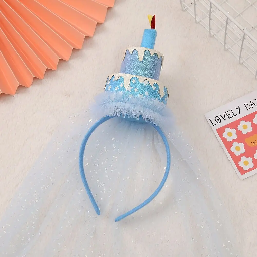 Accesorios para fotos, diadema de gasa para niña, aro para la cabeza con letras para niños, sombreros para fiesta de cumpleaños, tocado de cumpleaños, diadema para pastel de cumpleaños