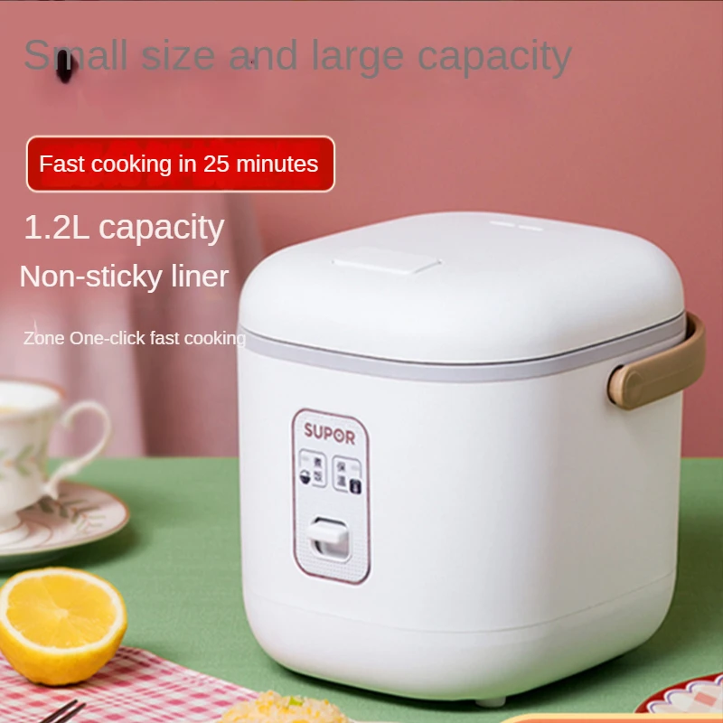 Rice cooker 2 people multi-function household mini cooking intelligent automatic rice electric hot air fryer oven oil free cooker 1225w 3 liters smart cooking programs compact oilless small oven fit for 2 3 people