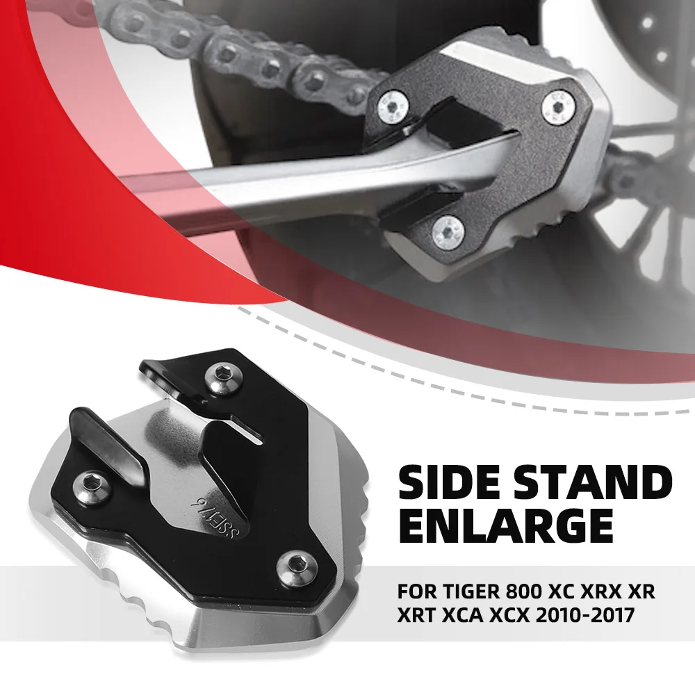 

Motorcycle Kickstand Foot Enlarger Side Extension Stand Support Plate For Tiger 800 XC XRx XR XRt XCa XCx 2010-2015 2016 2017