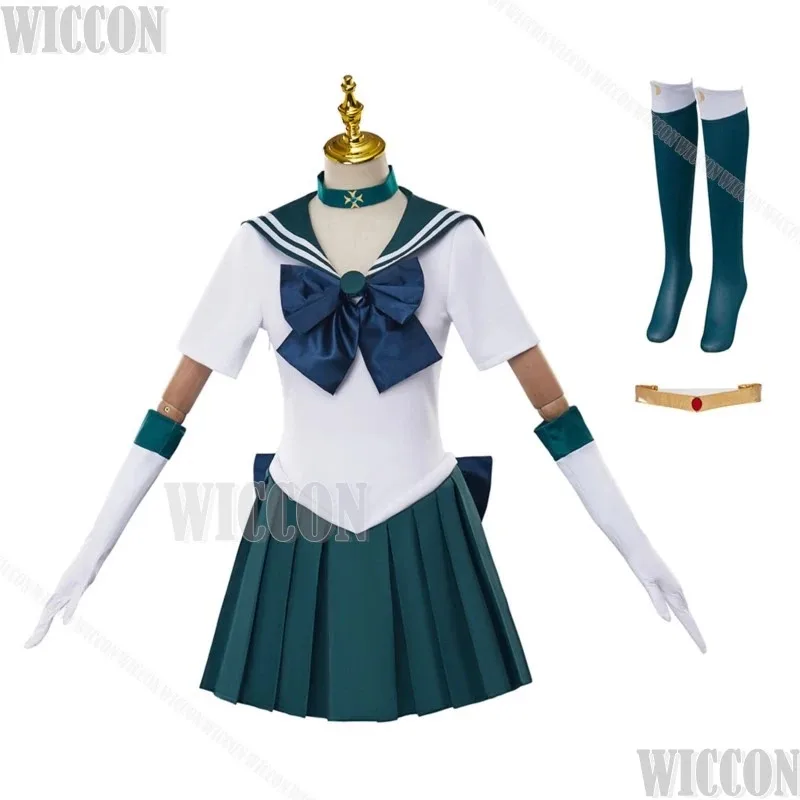 Disfraz de soldado, disfraz de Luna Tsukino Usagi Mizuno Ami, traje de marinero para mujer y niña, vestido con lazo, calcetines, guantes, uniforme personalizado de Halloween