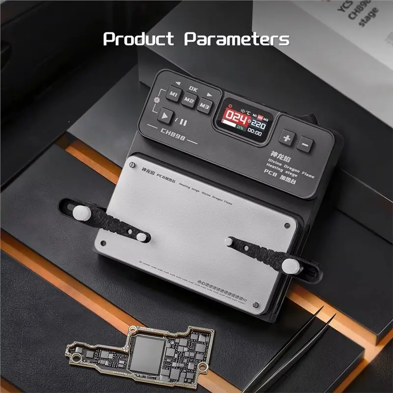 [A92P!】 PCB Preheating Station 40-260°C Heating Platform With 3 Presets And Clamping For Phone Repair EU Plug