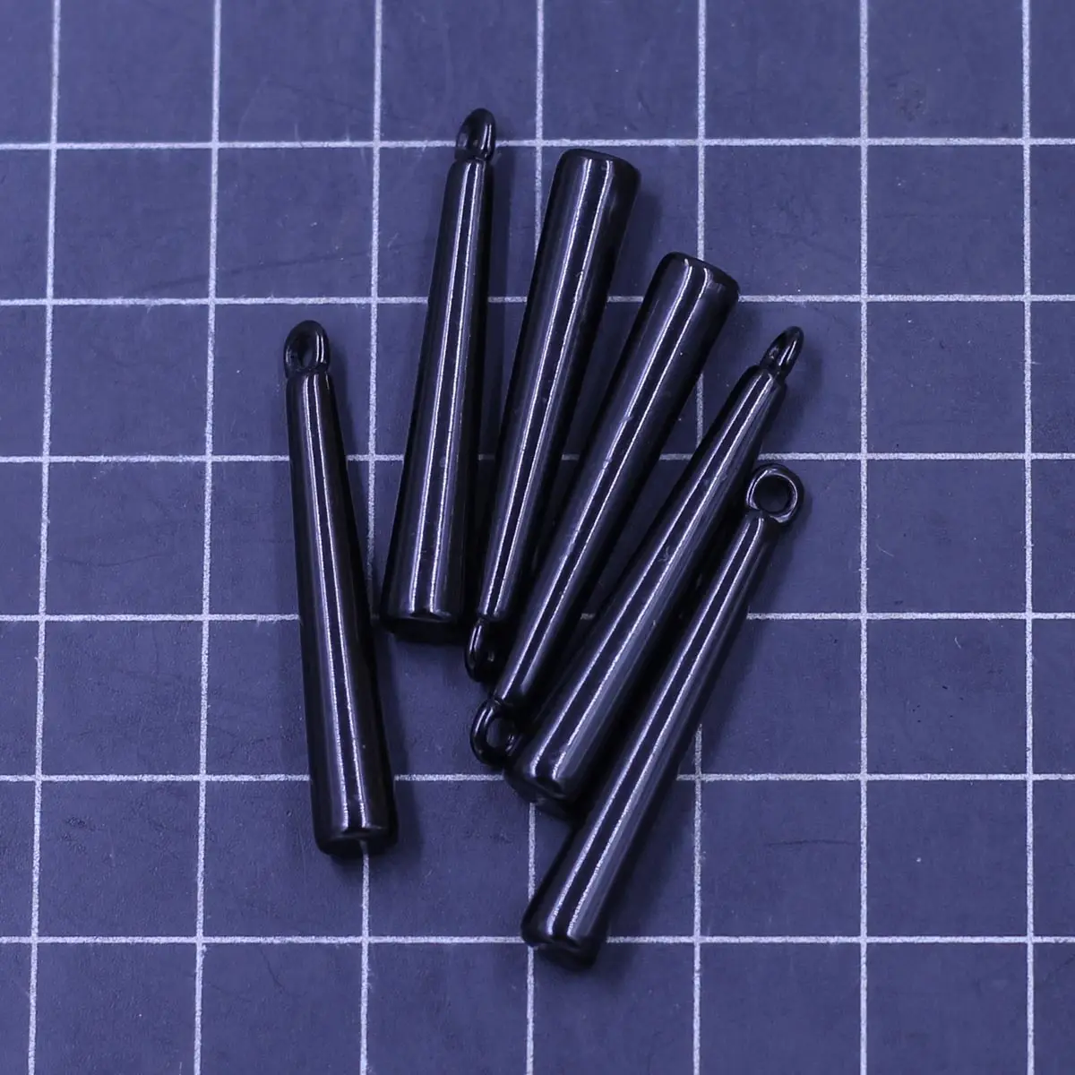 

50PCS Black Acrylic Charm Pendants 26/33mm Long DIY Crafts Jewelry Making Accessories Handmade Materials Package
