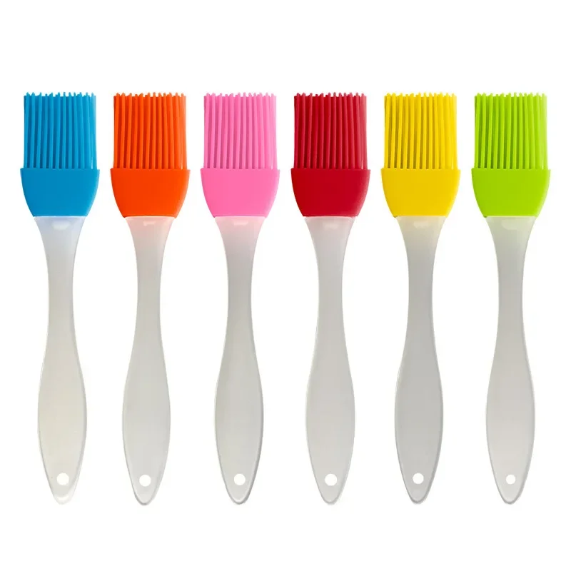 100pcs Silicone Oil Brush Silicone Brush Split Barbecue Brush Baking Tool Cake Barbecue Cleaning Brush