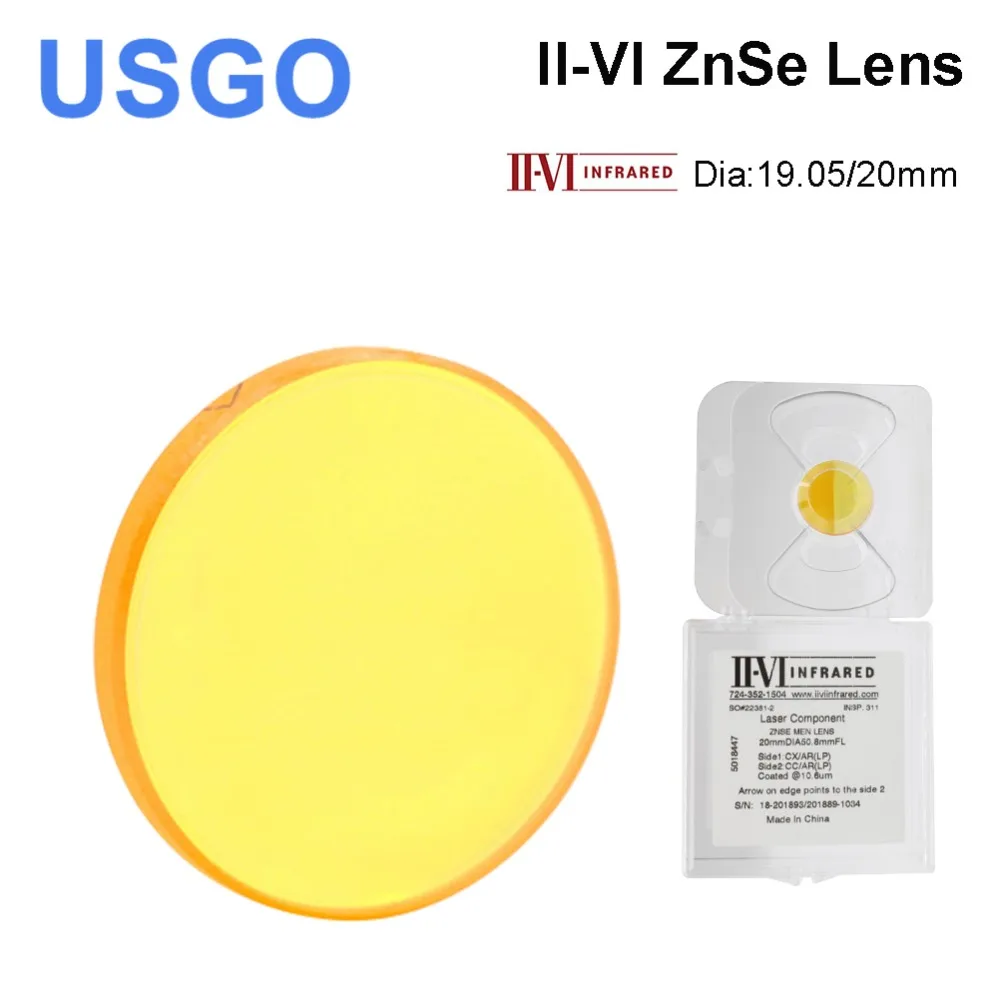 

II-VI ZnSe Focus Laser Lens DIa. 19.05mm 20mm FL 50.8-101.6mm 2-4" for CO2 Laser Engraving Cutting Machine Free Shipping