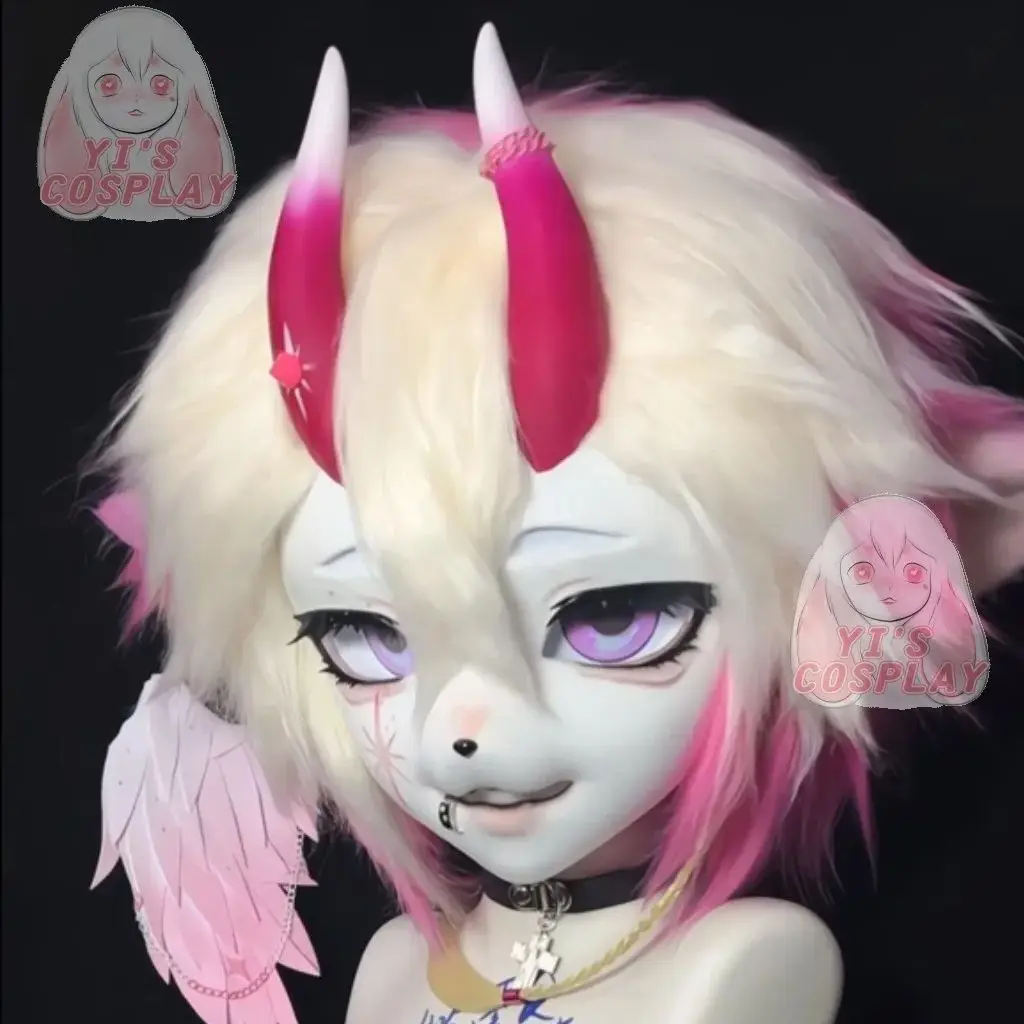 

Handmade Customized Fursuit Head Custom Fursuit head Furry Kigurumi Head Yis Cosplay Headsets Beast