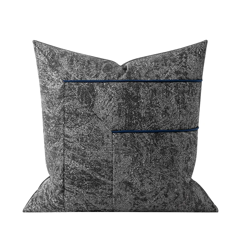 Hot Sale Summer Cushion Cover Royal Blue Grey Minimalist Throw Pillows For Sofa High Quality Pillow Covers Set