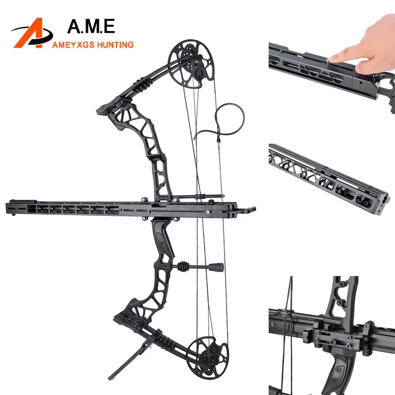 Compound Bow Launching Orbital 15mm Steel Ball Support 10 Bursts Single/Double Launch Switching Recurve Bow Steel Ball Shooting