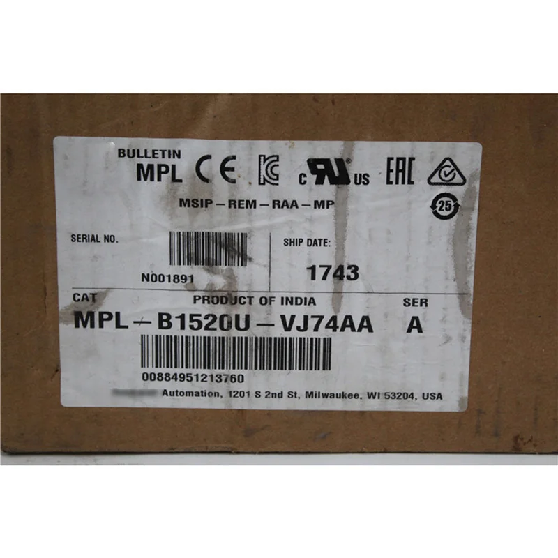 MPL-B1520U-VJ74AA /A Inverter Duty AC Servo Motor 0.27kW