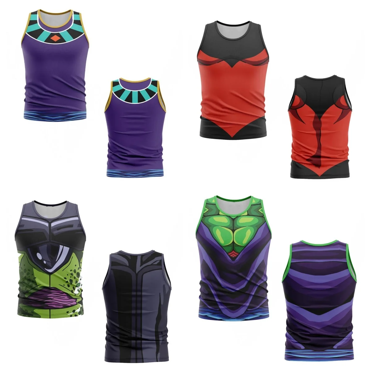 2026 Sommer Dragon Ball Retro Fitness-Weste Herren Übergroße 3D-Bedruckte Weste Familien-Unisex Kinder-Sportshirt