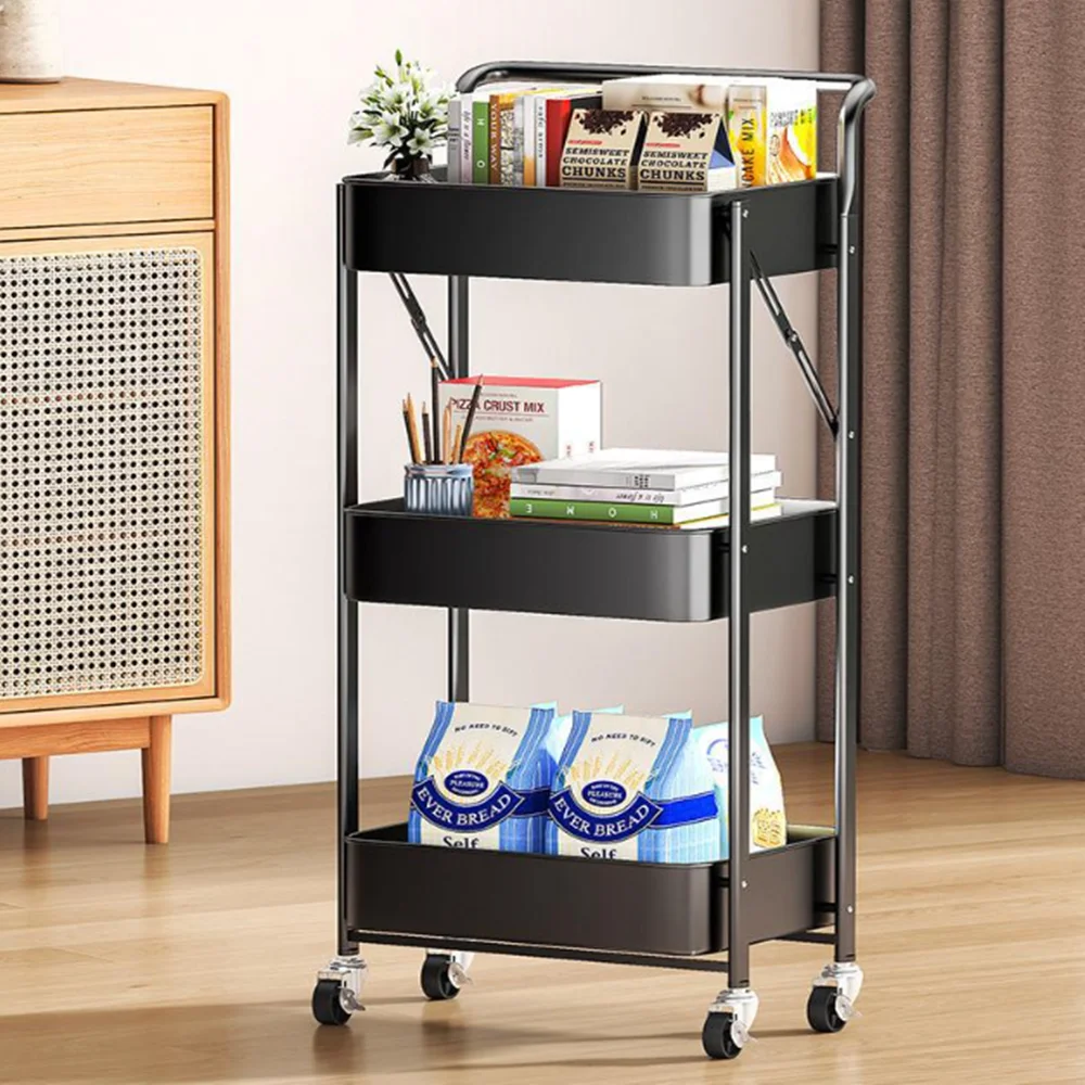 Folding Storage Rack Home Living Room Balcony Kitchen Bathroom Multiple Environments Multiple Layers Large Capacity Storage Rack