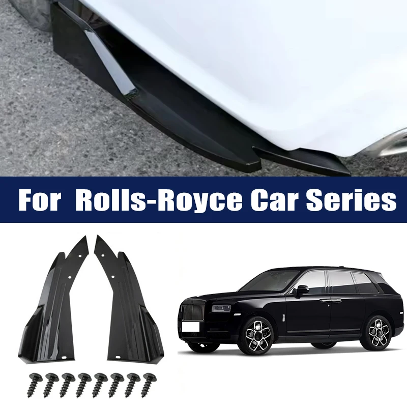 

2pcs Rear Bumper Lip Diffuser Splitter Canard Protector Front Spoiler Body Kit For Rolls-Royce Phantom Ghost Cullinan Wraith