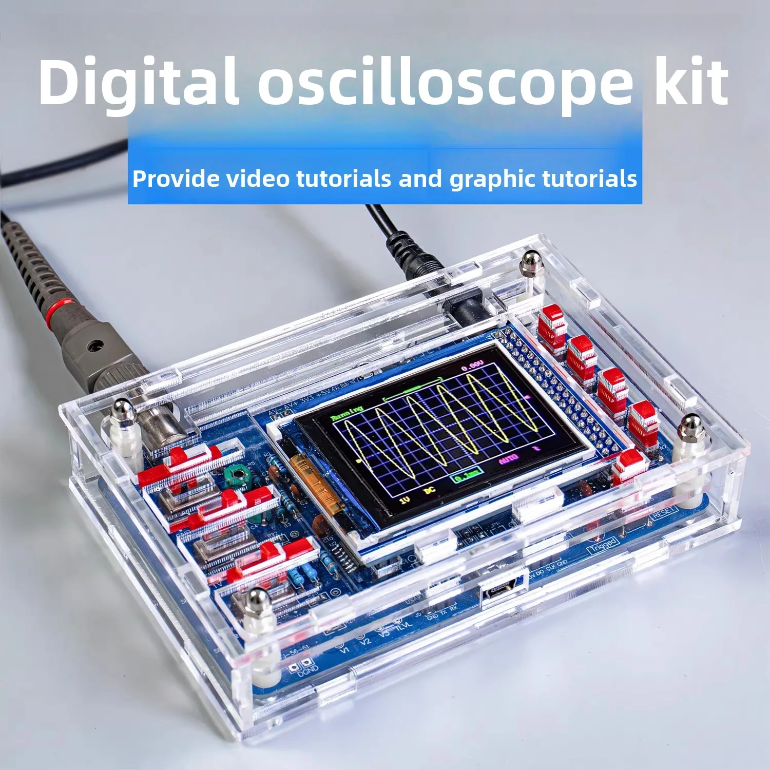 Digital Oscilloscope DIY Kit Electronic 32F103C8T6 MCU Experimental Welding Assembly Embedded Learning