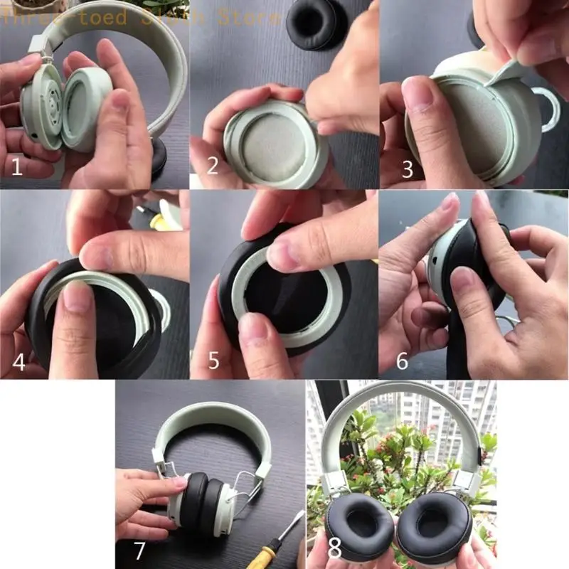 90mm Memory Foam Ersatz Ohrpolster Ohrpolster Schwämme Abdeckung Kopfhörer Ohrpolster E74A – Detail 9