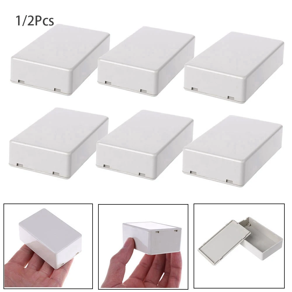 1/2pcs Plastic Waterproof White/Grey DIY Housing Instrument Case Plastic Electronic Project Box Electric Supplies