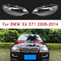 For BMW X6 E71 2008-2014 Car Front Headlight Cover Lens Glass Headlamps Transparent Lampshad Lamp Shell Masks