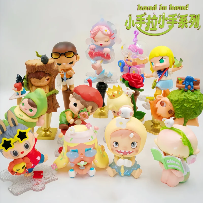 

Hand In Hand Series Blind Box Toy Cute Handmade Trend Fashion Sp Dimoo Desktop Model Ornament Doll Figure Collectible Girl Gifts