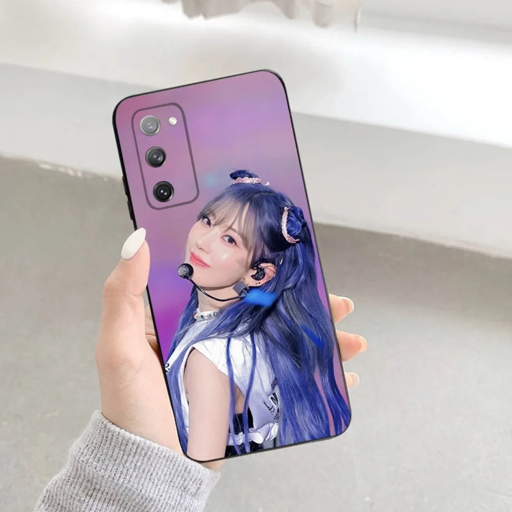 Kpop Miyawaki Sakura Phone Case For Samsung S23,22,21FE 20,10lite 9,8,5plus 6,7edge Note20,20ultra Black Silicone