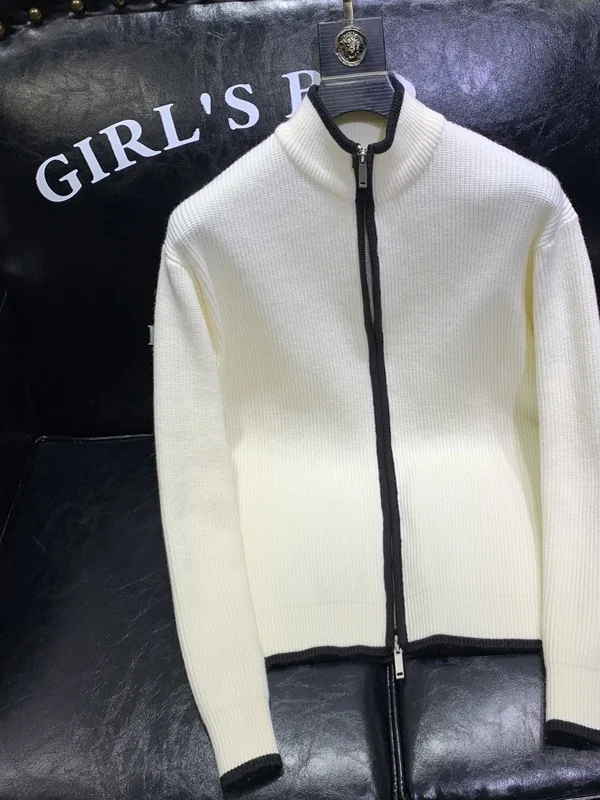 

Высококачественный мужской цветной вязаный кардиган на молнии, осень-зима, модный тренд, свободный крой, длинный свитер-свек Jaet