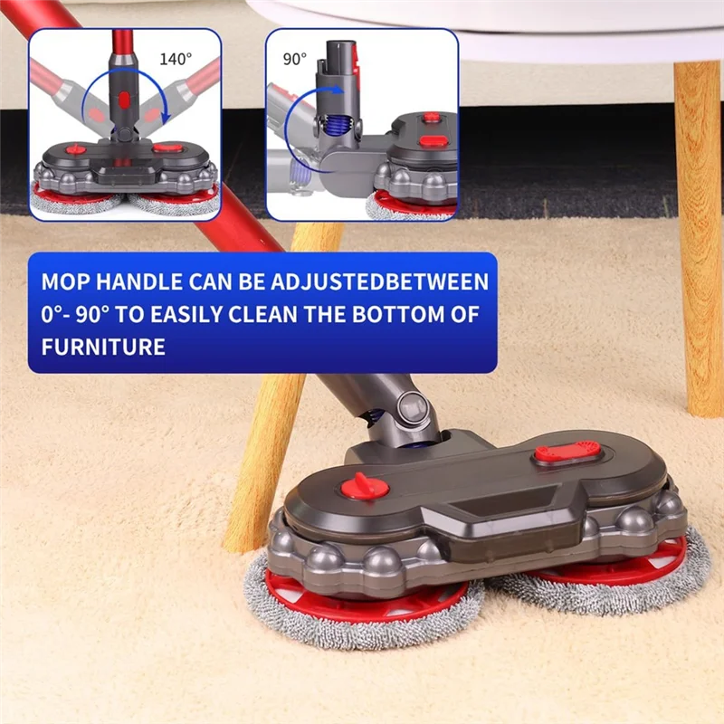 ABRG-Cabezal de fregona de limpieza para Dyson V7 V8 V11 V10 piezas de aspiradora accesorio de fregona eléctrica con tanque de agua desmontable y fregona P