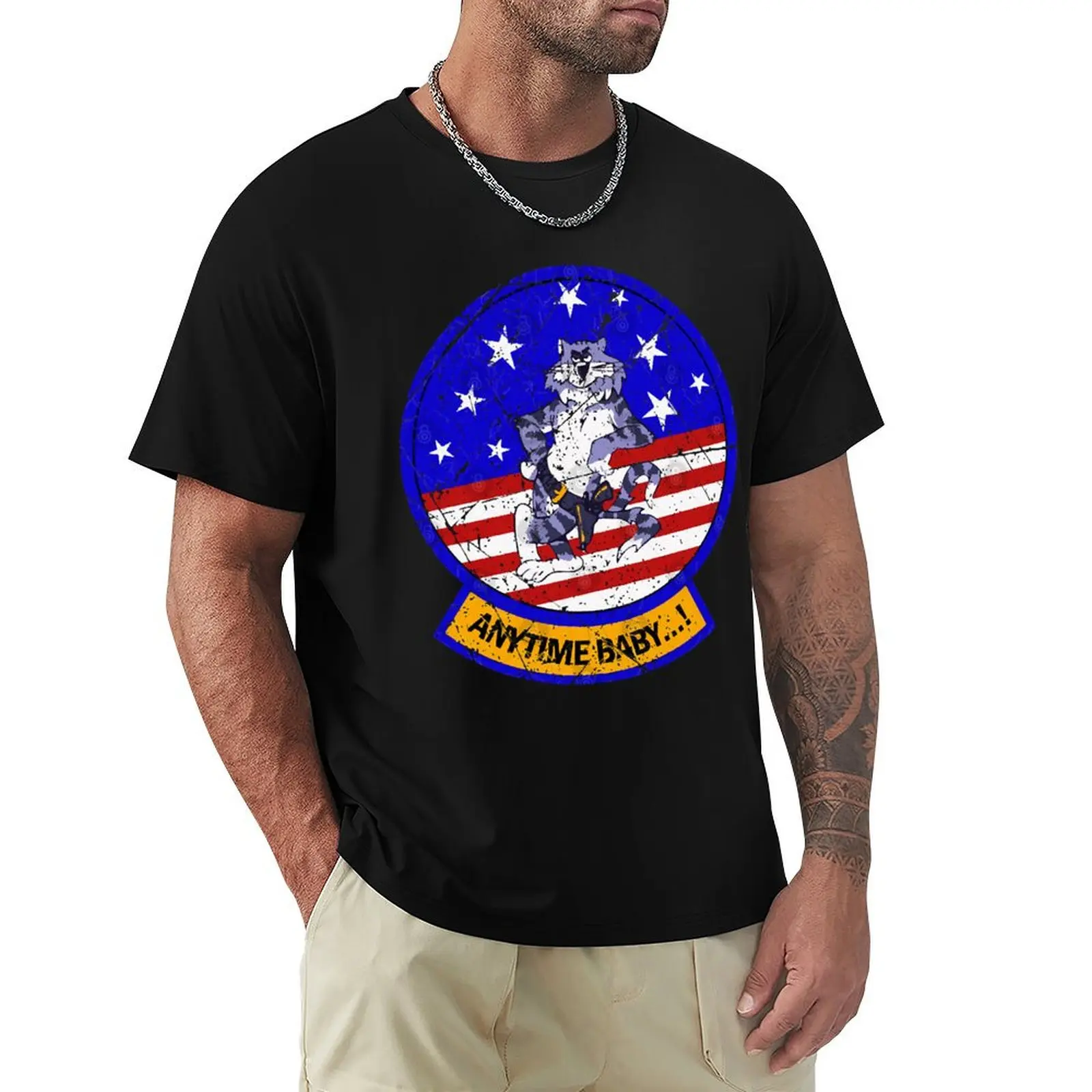 Anytime Baby Tomcat Vintage Insignia T-Shirt Summer Festival T-Shirt