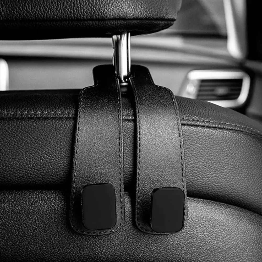 Durable 2 in 1 Car Headrest Hook Universal Hidden Car Organizer Clips Large Load-Bearing Car Hooks Car Interior Accessories