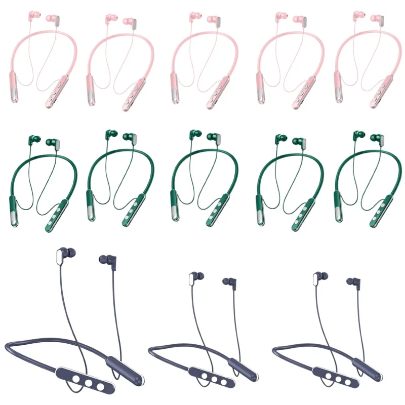 Neck-hanging Binaural Sports Magnetic Wireless Headset Stereo Listening to Songs In-ear Bluetooth-compatible Neck-hanging Large