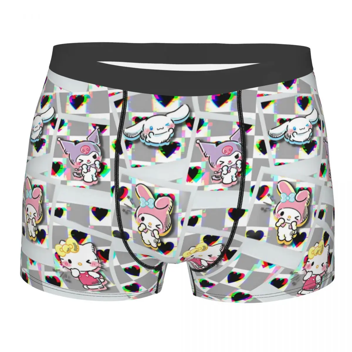 

Нижнее белье с героями мультфильмов на заказ, мужские дышащие трусы-боксеры, шорты, мягкие трусы для Homme