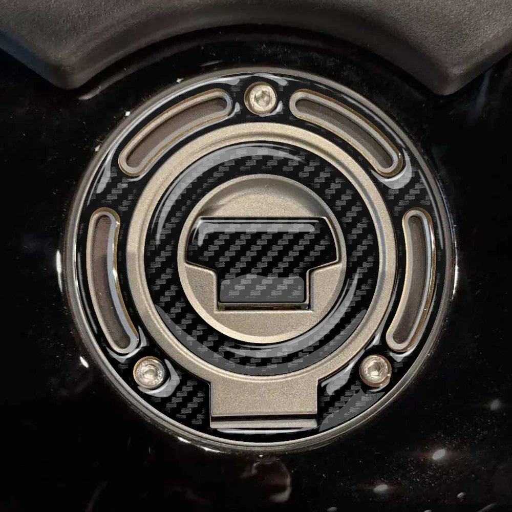 Motorcycle Fuel Tank Pad Gas Oil Cap Protector Cover Sticker for Yamaha R1 R1M Models 2016-2024 (3 Holes)
