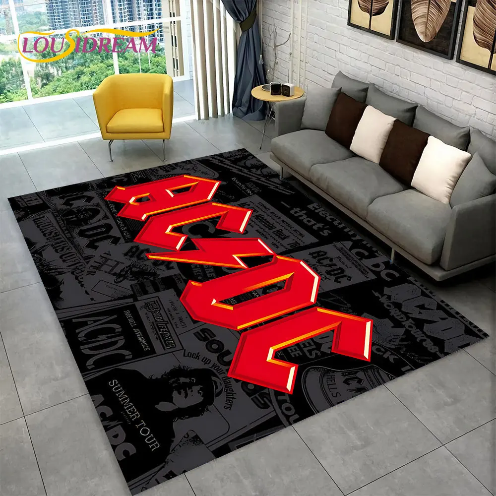 

Большой ковер с изображением рок-группы AC/DC, ковер для дома, гостиной, спальни, дивана, декоративный коврик, нескользящий напольный коврик для кухни, Alfombra