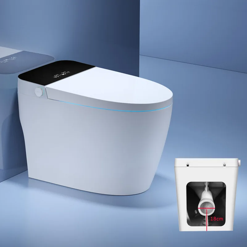 Smart toilet tankless fully automatic instant wall row rear toilet small apartment electric power assisted toilet