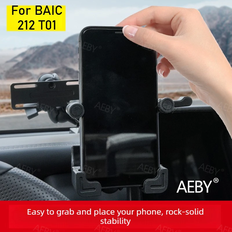 

For BAIC 212 T01 Center console mobile phone holder,Multifunctional GPS mount without drilling,triple,Car interior accessories