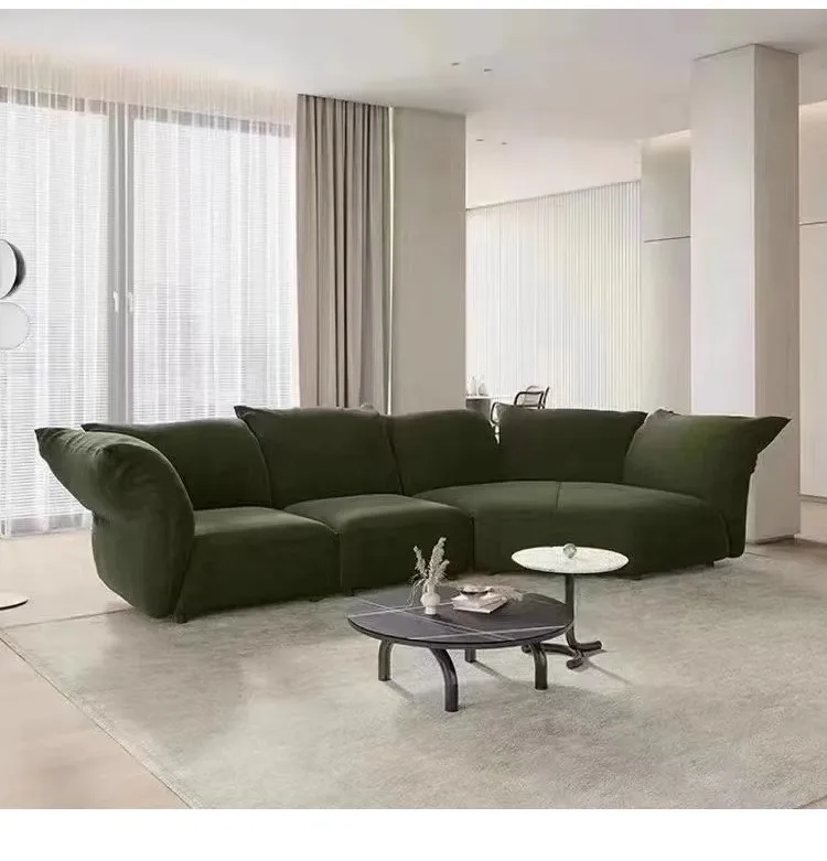 Sofa Italian minimalist fabric different arc light luxury living room sofa large flat corner