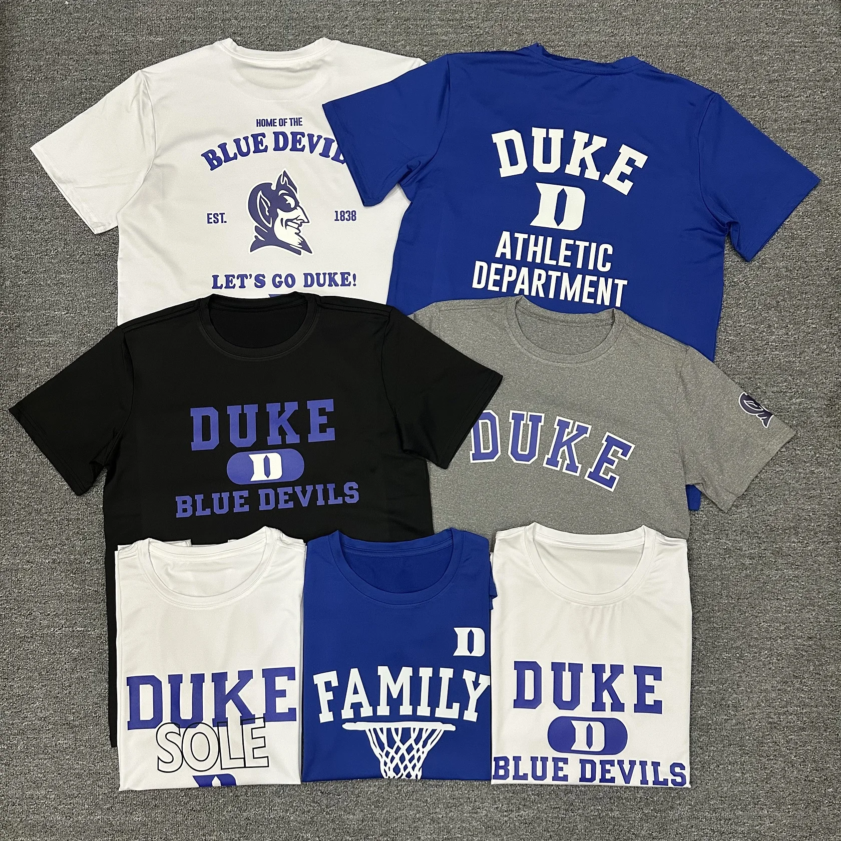 2025 Duke Basketball-traje de entrenamiento de media manga de secado rápido para hombre y mujer, camiseta deportiva para correr y Fitness