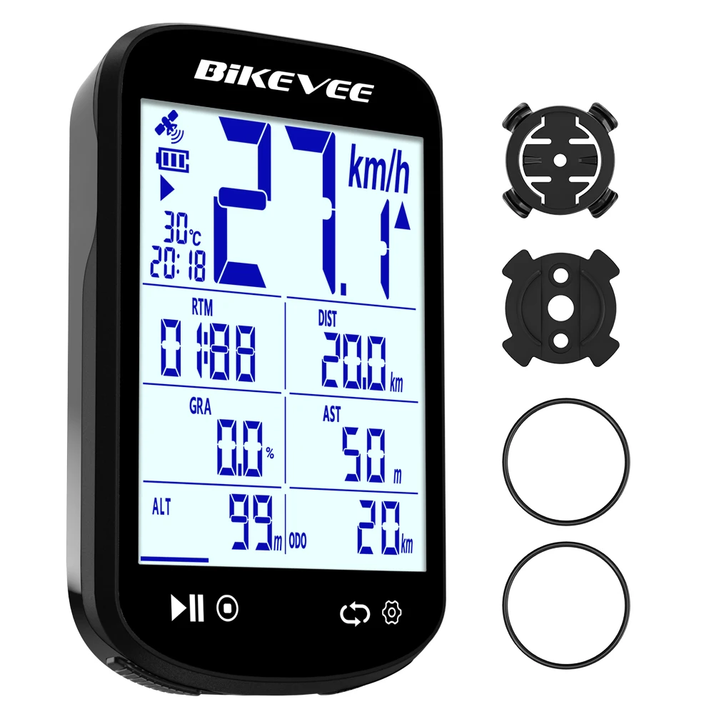 2,6-Zoll Bluetooth GPS Drahtloser Fahrradcomputer Multifunktional Wasserdicht mit Automatischer Hintergrundbeleuchtung Rennrad MTB Tachometer Kilometerzähler
